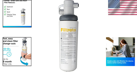 Under Sink Quick Change Water Filtration System for Cleaner, Great-Tasting Water