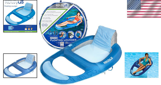 Soft Mesh Floating Lounger Chair - Stylish Inflatable Pool Float for Relaxation