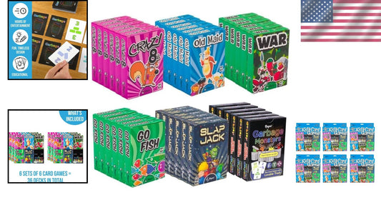 Engaging Card Games for Kids: Fun Family Set with Big Cards for Young Players