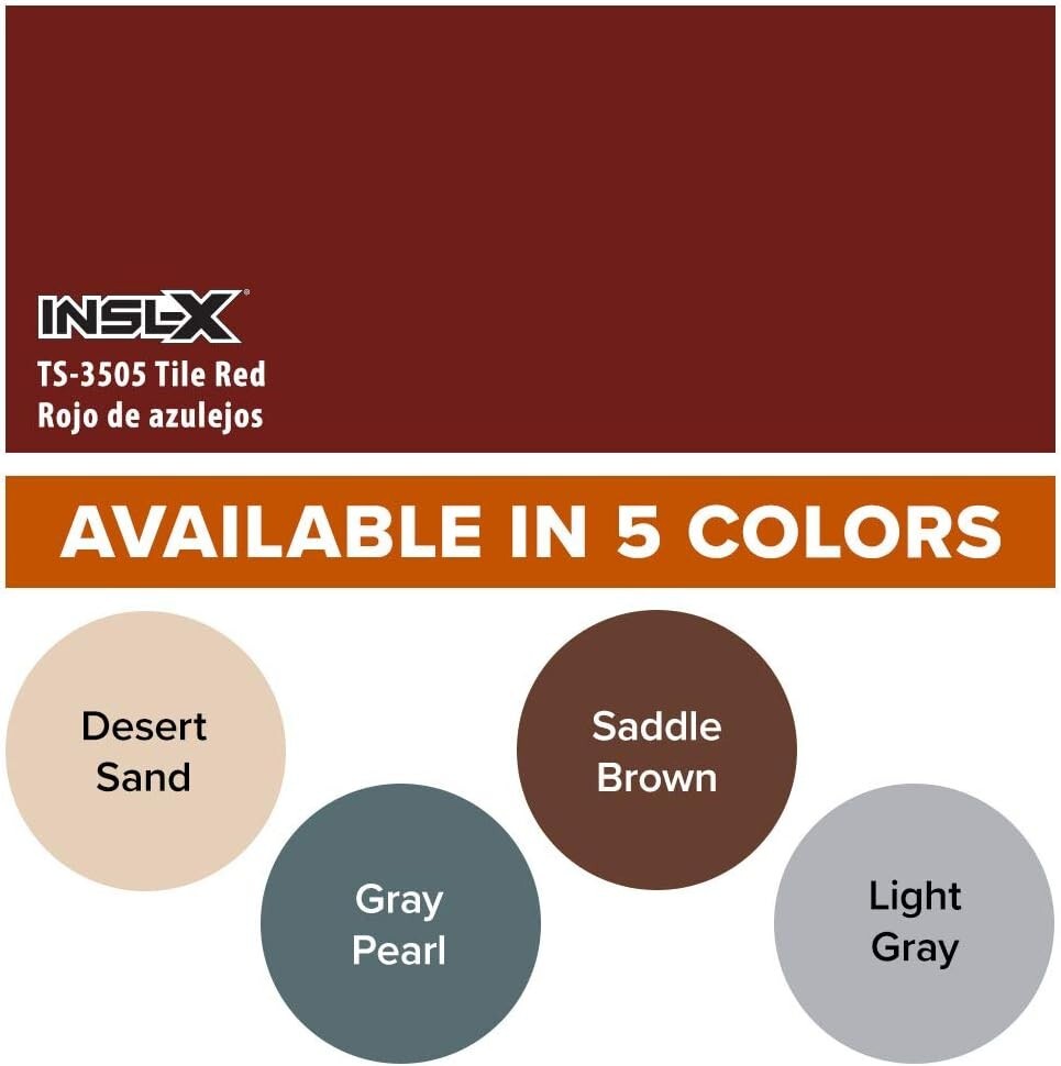 1 Gallon Tile Red Waterproof Satin Paint - Perfect for Patios and Floors