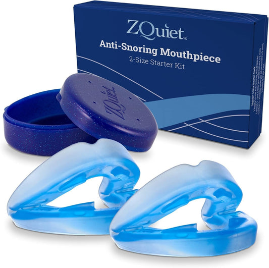 Anti-Snoring Mouthpiece Starter Pack, 2 Sizes for Comfort & Easy Breathing
