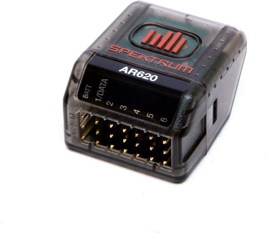 Black AR620 Sport RC Receiver - Lightweight, Full-Range with Failsafe Technology