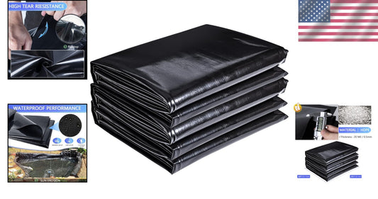 20 x 30 Ft HDPE Pond Liner - UV Resistant, Easy Cutting for Natural Ponds