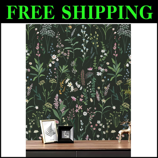 Garden Block Floral Peel and Stick Wallpaper - Easy Install for Modern Decor