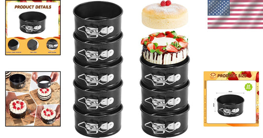 Versatile 25-Piece Mini Springform Pan Set for Baking Cheesecakes & Quiches