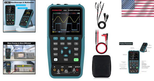 Versatile 50MHz Handheld Oscilloscope with Memory Function & Backlit TFT Display