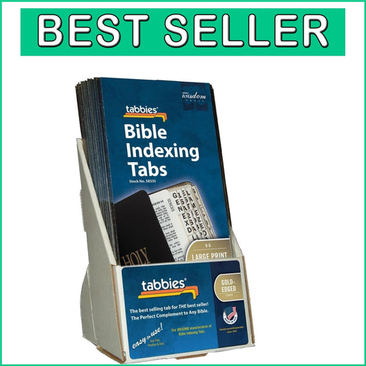 Large Print 96 Tabs with Gold Edge for Quick Bible Reference & Easy Navigation