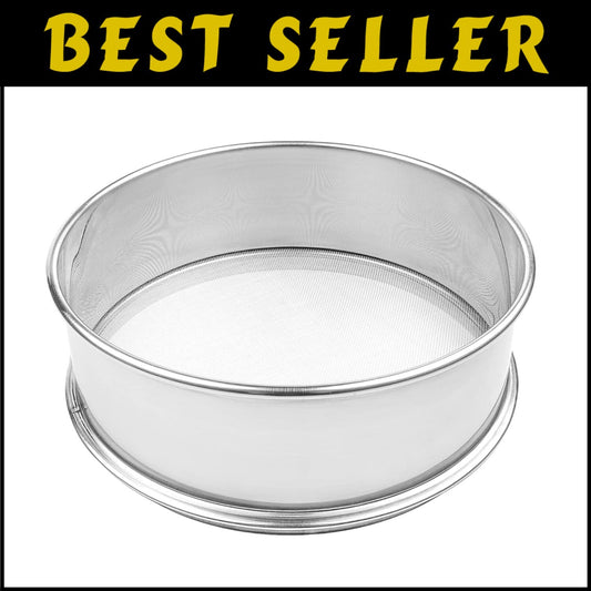 Heavy Duty 12" Dishwasher Safe Flour Sieve - Commercial-Grade Baking Essential
