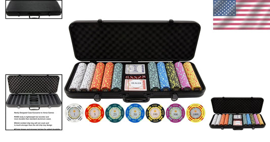 500-Piece Premium Poker Chip Set with Unique Designs & Durable Case