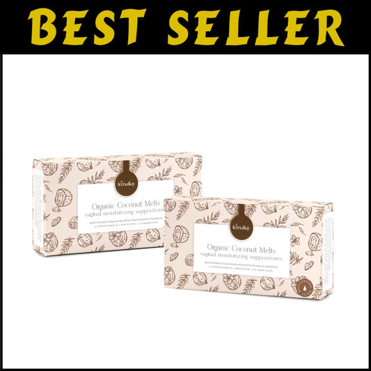 Organic Ultra-Hydrating Vaginal Suppository Melts - 100% Natural Relief, 2 Pack