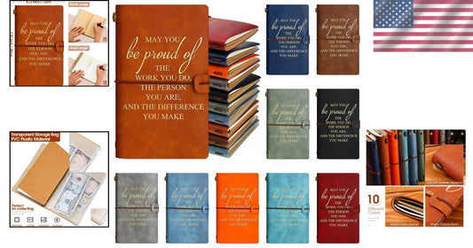 Portable 20-Pack Motivational Journals with Inspirational Quotes for Teams