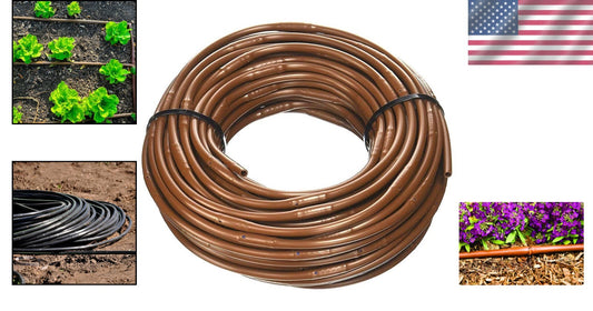 Durable 1/4-Inch Drip Irrigation Line - 500 Feet with Flow Regulated Emitters