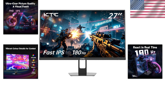27-Inch 180Hz Gaming Monitor with 1ms Response Time & Fast IPS Technology