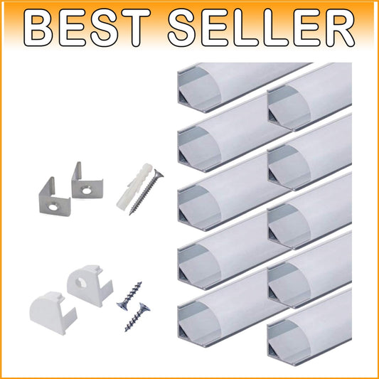 Elegant 2M V Shape Aluminum LED Channels for Simple & Stylish Lighting Solutions