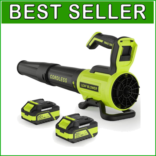 Cordless Leaf Blower 560 CFM with 2x 4.0Ah Batteries - Lightweight & Efficient