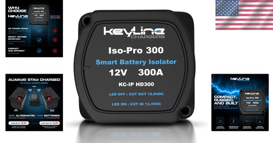 Premium IP65 Certified 300AMP Battery Isolator for High Capacity Dual Systems