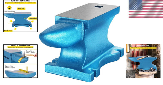 Corrosion-Proof 55 lbs Cast Iron Anvil with Polished Surface - Forge Essential
