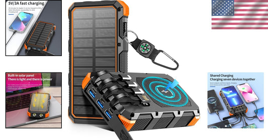 Premium 49800mAh Wireless Solar Charger – Multi-Device Fast Charging Power Bank