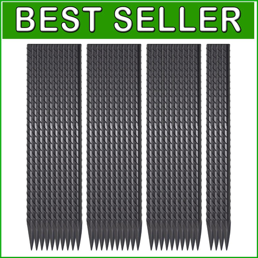 34-Pack Heavy Duty 16" Steel Garden Stakes with Chisel Point for Strong Soil