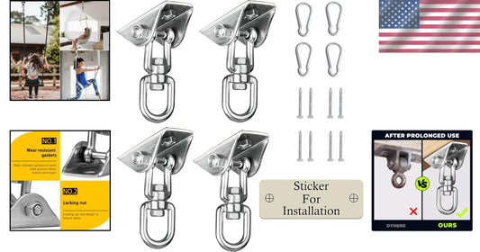 Durable Anti-Rust Heavy Duty Swing Hangers - 2000 LB Capacity - Easy Install