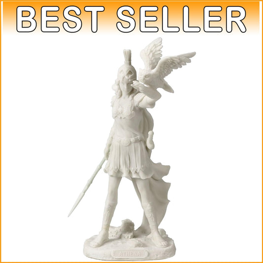 Matte Finish Athena Goddess Sculpture – Collector's Edition with Owl Companion