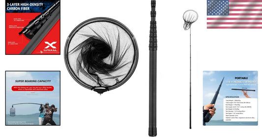 Premium Carbon Fiber Fishing Net with 20lb Capacity - Perfect for All Conditions