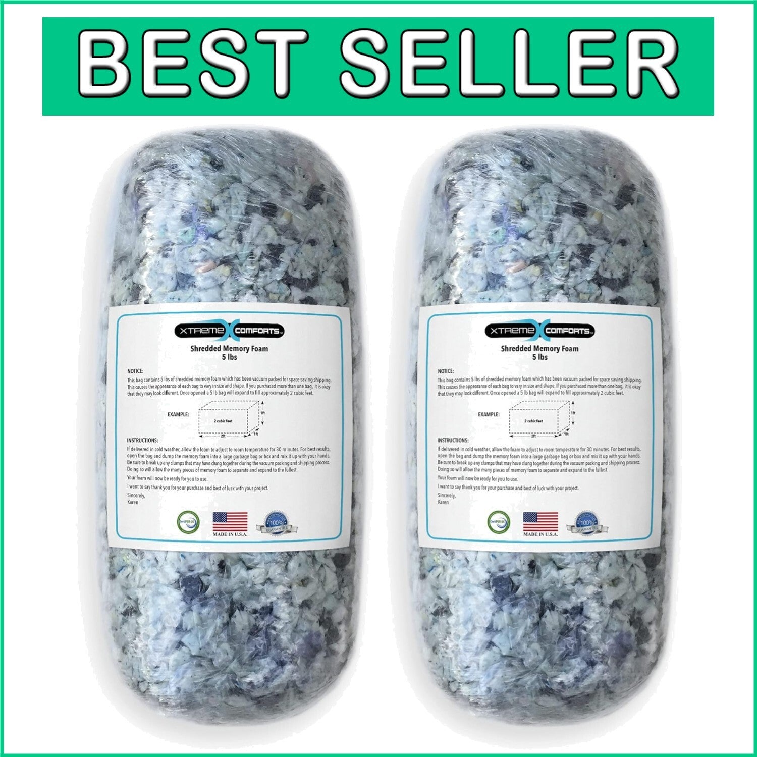10 LBS Shredded Memory Foam Bean Bag Filler - Ultimate Comfort Solution