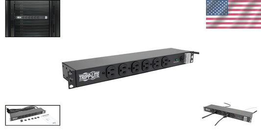 Premium 1U Rackmount Surge Protection Power Strip – 15A, 14 Outlets, 15ft Cord