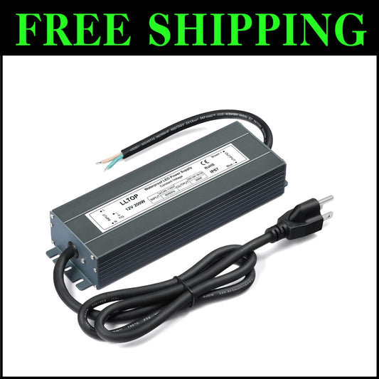 Ultra Slim Waterproof Transformer 200W for LED Lights - Indoor/Outdoor Use