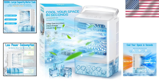 Energy-Efficient Personal Air Conditioner - Portable Design for Camping & Office