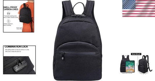 Odor-Proof Mini Backpack with Combination Lock - Essential for Active Lifestyles