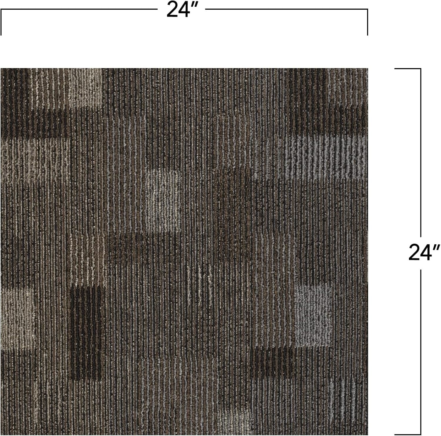 Eco-Friendly Berber Loop Carpet Tile (24"x24") - Stain Resistant, Kid-Friendly