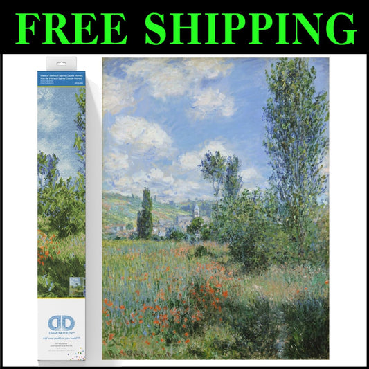 View of Vetheuil Monet Diamond Painting Kit - Create Stunning Art Effortlessly