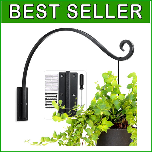 Durable Outdoor Hanging Plant Hook for Flower Pots and Bird Feeders - 100 lbs