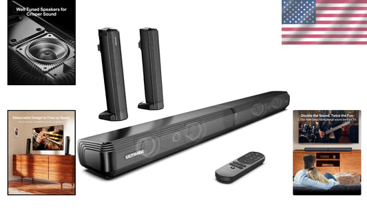 Dynamic 2.2ch Sound Bar with Detachable Design - Wall Mountable & App Control