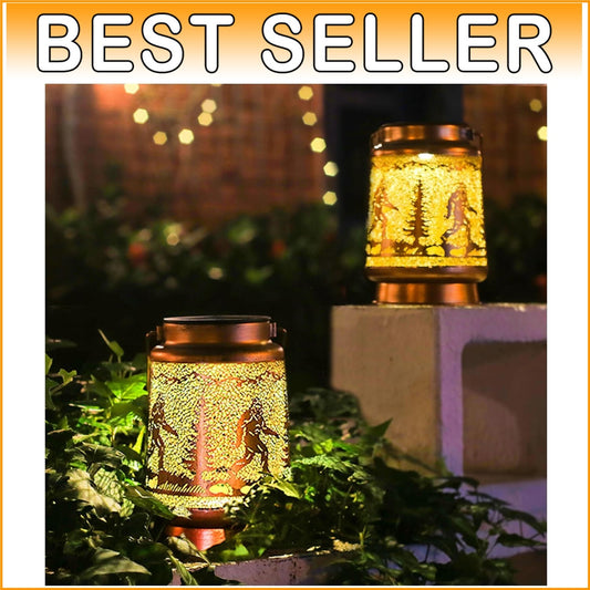 Artistic Bigfoot Solar Lanterns - Unique Hanging Decor for Garden & Backyard