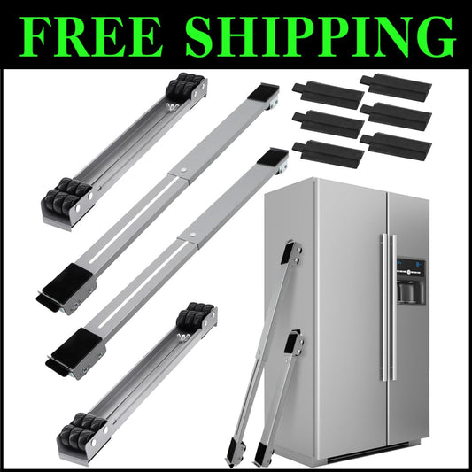 Durable 6 Pcs Appliance Rollers with Brake - Effortless Moving for Up to 660 lbs
