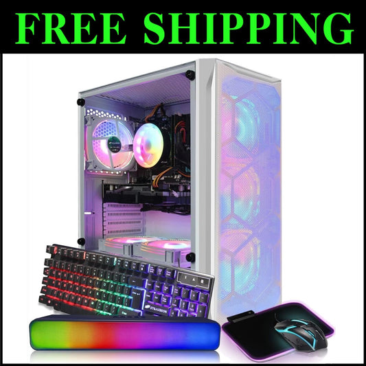 Compact Gaming PC Tower, GTX 1660 Ti, 16GB RAM, RGB - Ultimate Gaming Setup