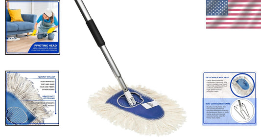 Versatile Heavy-Duty Dust Mop - Ideal for Hardwood Floors & Commercial Use