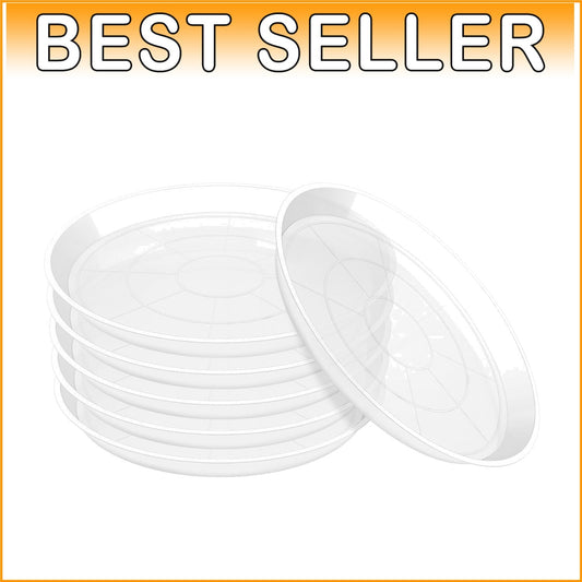 Eco-Friendly 18-Inch Plant Saucers - Pack of 6 Drip Trays for Indoor/Outdoor Use