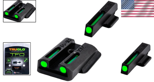Durable Handgun Sights with Tritium Glow & Snag-Resistant Design for All Users