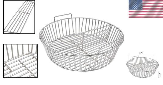 Stainless Steel Ash Basket for Efficient Cleanup - Fits X-Large Big Green Egg