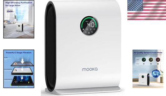 Room Air Purifier with 3-Layer HEPA System – Perfect for Dust, Odors & Smoke