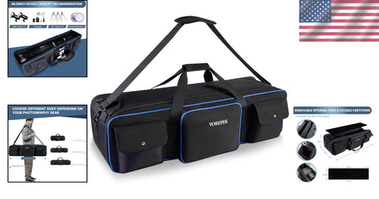 40.5" Tripod Carrying Case - Waterproof Light Stand Bag with Protective Pads