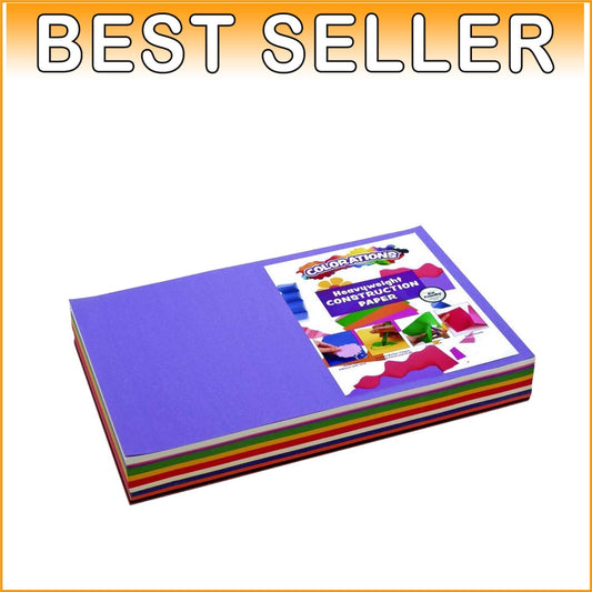 10-Color Construction Paper Set - Heavyweight 12x18 Inch Sheets for Art Projects