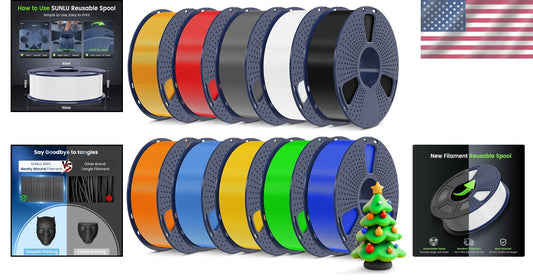 High-Quality Neatly Wound 3D Printer Filament - 10 x 1kg Rolls for FDM Printers