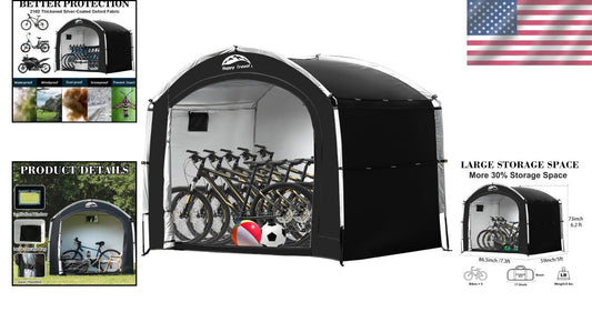 Waterproof Bike Storage Tent for 2-8 Bikes – Outdoor Protection with Ventilation
