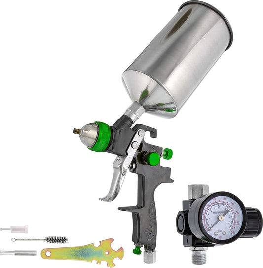 All-in-One HVLP Spray Gun Kit with Air Regulator and Maintenance Accessories