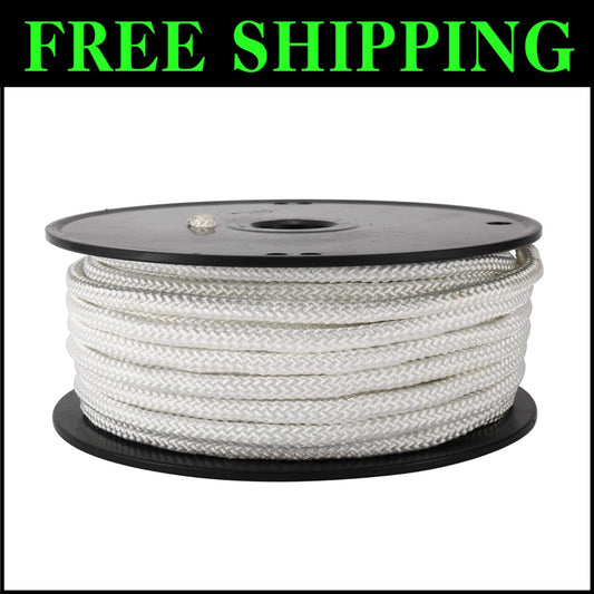 High-Strength 100 ft Wire Center Flagpole Rope - UV Resistant, Easy to Use