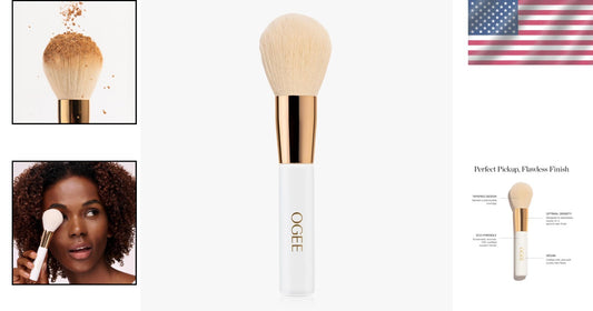 Vegan Professional Powder Brush - Ultra-Soft for Flawless Makeup Application